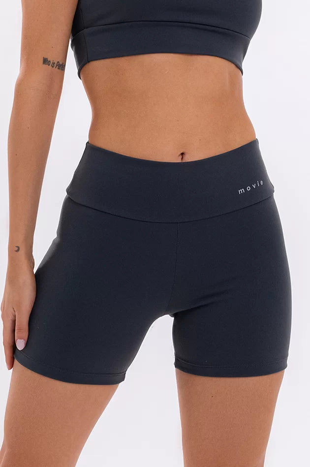 Conjunto Feminino Fitness Básico Shorts e Top - Aço